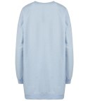 Długa bluza sukienka oversize z naszywką sercem MARTA (Niebieski) Długa bluza sukienka oversize z naszywką sercem MARTA (Niebieski)