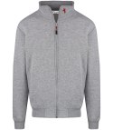 Męska ciepła bluza rozpinana ze stójką i haftem (Szary) Męska ciepła bluza rozpinana ze stójką i haftem (Szary)