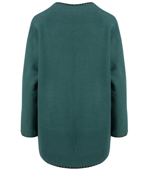 Stylowy kardigan sweter AZALIA zapinany na guzik ozdobne obszycie (Zielony) Stylowy kardigan sweter AZALIA zapinany na guzik ozdobne obszycie (Zielony)