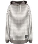 Sweter damski w paski z kapturem ciepły luźny MIRIAM (Brązowy || Biały || Wielokolorowy) Sweter damski w paski z kapturem ciepły luźny MIRIAM (Brązowy || Biały || Wielokolorowy)