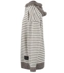 Sweter damski w paski z kapturem ciepły luźny MIRIAM (Brązowy || Biały || Wielokolorowy) Sweter damski w paski z kapturem ciepły luźny MIRIAM (Brązowy || Biały || Wielokolorowy)