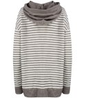 Sweter damski w paski z kapturem ciepły luźny MIRIAM (Brązowy || Biały || Wielokolorowy) Sweter damski w paski z kapturem ciepły luźny MIRIAM (Brązowy || Biały || Wielokolorowy)
