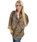 Zjawiskowy żakiet marynarka oversize casual w panterkę cętki WILD (Wielokolorowy) Zjawiskowy żakiet marynarka oversize casual w panterkę cętki WILD (Wielokolorowy)