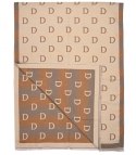 Ciepły stylowy szal szalik wzór ombre z literą D miękki gładki 180x65 cm (Wielokolorowy || Beżowy) Ciepły stylowy szal szalik wzór ombre z literą D miękki gładki 180x65 cm (Wielokolorowy || Beżowy)