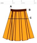 Długa elegancka satynowa spódnica z ozdobnymi kryształkami STAR (Czarny) Długa elegancka satynowa spódnica z ozdobnymi kryształkami STAR (Czarny)