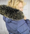 Długi pikowany płaszcz zimowy ciepły z kapturem kurtka ARCTICA (Niebieski) Długi pikowany płaszcz zimowy ciepły z kapturem kurtka ARCTICA (Niebieski)