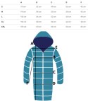 Długi pikowany płaszcz zimowy ciepły z kapturem kurtka ARCTICA (Niebieski) Długi pikowany płaszcz zimowy ciepły z kapturem kurtka ARCTICA (Niebieski)