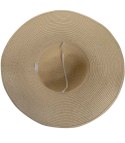 Elegancki damski KAPELUSZ z Ażurowym Wykończeniem (Beżowy) Elegancki damski KAPELUSZ z Ażurowym Wykończeniem (Beżowy)