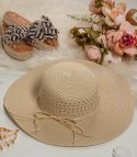 Elegancki damski KAPELUSZ z Ażurowym Wykończeniem (Beżowy) Elegancki damski KAPELUSZ z Ażurowym Wykończeniem (Beżowy)