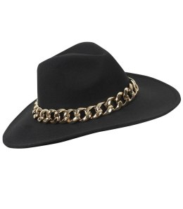 Elegancki damski kapelusz z łańcuchem stylowy Panama (Wielokolorowy)