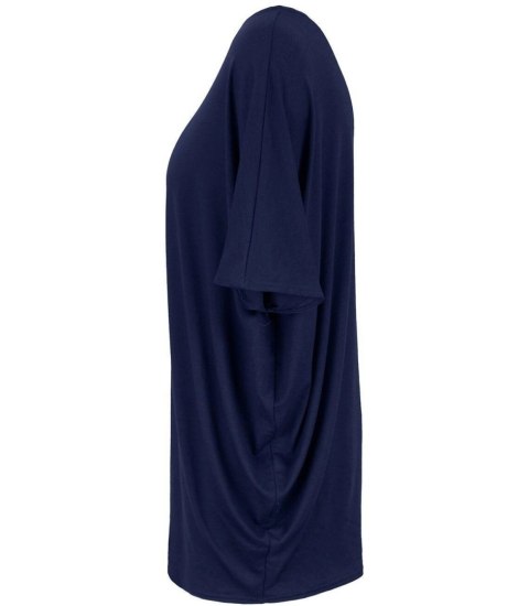 Klasyczna wygodna gładka bluzka oversize luźna elastyczna (Granatowy) Klasyczna wygodna gładka bluzka oversize luźna elastyczna (Granatowy)
