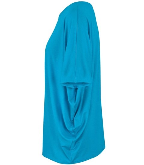 Klasyczna wygodna gładka bluzka oversize luźna elastyczna (Niebieski) Klasyczna wygodna gładka bluzka oversize luźna elastyczna (Niebieski)