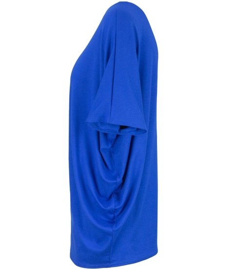 Klasyczna wygodna gładka bluzka oversize luźna elastyczna (Niebieski) Klasyczna wygodna gładka bluzka oversize luźna elastyczna (Niebieski)