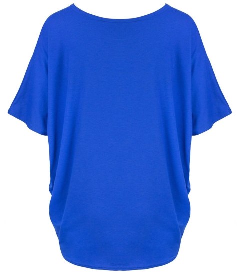 Klasyczna wygodna gładka bluzka oversize luźna elastyczna (Niebieski) Klasyczna wygodna gładka bluzka oversize luźna elastyczna (Niebieski)
