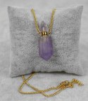 Naszyjnik wisiorek perfumetka Ametyst kobiecy (Złoty \ Ametyst) Naszyjnik wisiorek perfumetka Ametyst kobiecy (Złoty \ Ametyst)
