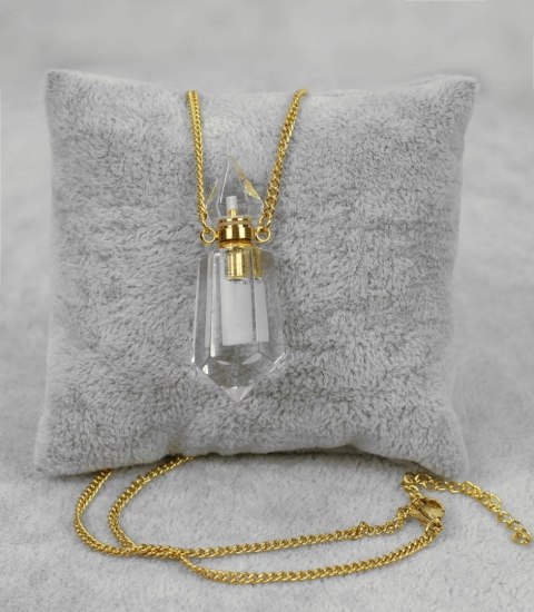 Naszyjnik wisiorek perfumetka Kryształ górski (Złoty \ Kryształ górski) Naszyjnik wisiorek perfumetka Kryształ górski (Złoty \ Kryształ górski)