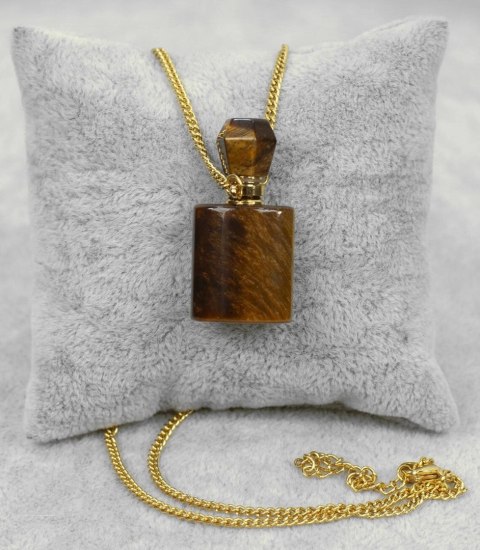 Naszyjnik wisiorek perfumetka flakon TYGRYSIE OKO (Tygrysie oko) Naszyjnik wisiorek perfumetka flakon TYGRYSIE OKO (Tygrysie oko)