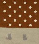 Ciepły szal szalik groszki koty patchwork dzianina (Brązowy || Wielokolorowy) Ciepły szal szalik groszki koty patchwork dzianina (Brązowy || Wielokolorowy)