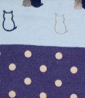 Ciepły szal szalik groszki koty patchwork dzianina (Fioletowy || Wielokolorowy) Ciepły szal szalik groszki koty patchwork dzianina (Fioletowy || Wielokolorowy)