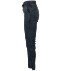 Damskie spodnie jegginsy tregginsy skinny ala jeans KIM (Czarny) Damskie spodnie jegginsy tregginsy skinny ala jeans KIM (Czarny)