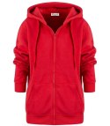 Rozpinana bluza kangurka z kapturem DYLAN (Czerwony)