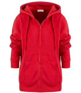 Rozpinana bluza kangurka z kapturem DYLAN (Czerwony)