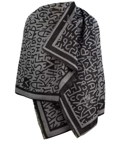 Szal szalik elegancka chusta pashmina LITERKI (Czarny) Szal szalik elegancka chusta pashmina LITERKI (Czarny)