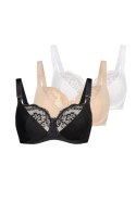 Komplet Biustonosz do karmienia Model Anastasia Mama 219-3 Black/White/Beige - Teyli - 95H