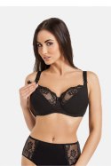 Komplet Biustonosz do karmienia Model Anastasia Mama 219-3 Black/White/Beige - Teyli - 95H
