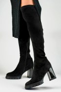 Kozaki Muszkieterki Model GD-FL3032 Black Zamsz - PRIMO - 38