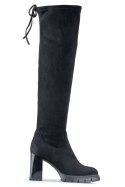 Kozaki Muszkieterki Model GD-FL3032 Black Zamsz - PRIMO - 38