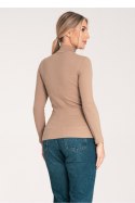 Golf Damski Model M1058 Beige - Figl - M Golf Damski Model M1058 Beige - Figl - M