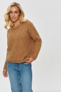 Sweter Damski Model S150 Camel - Makadamia - uniwersalny Sweter Damski Model S150 Camel - Makadamia - uniwersalny
