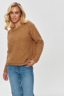 Sweter Damski Model S150 Camel - Makadamia - uniwersalny