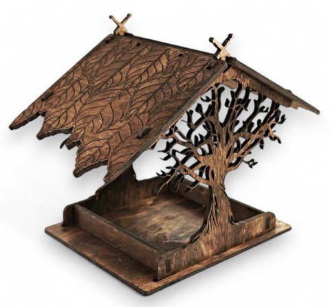 DEKORACYJNY KARMNIK DLA PTAKÓW BUDKA DOMEK WŁASNY MONTAŻ DIY