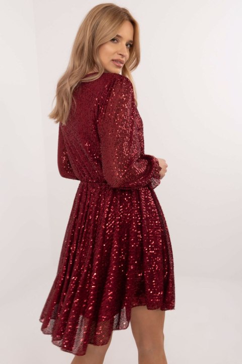 Sukienka Model MI-SK-A1249.90 Bordo - Italy Moda - uniwersalny Sukienka Model MI-SK-A1249.90 Bordo - Italy Moda - uniwersalny