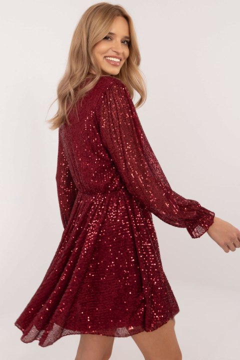 Sukienka Model MI-SK-A1249.90 Bordo - Italy Moda - uniwersalny Sukienka Model MI-SK-A1249.90 Bordo - Italy Moda - uniwersalny