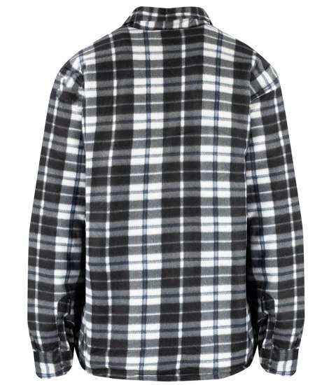 Ciepła polarowa koszula męska w kratę ocieplana futerkiem (Biały || Wielokolorowy || Czarny)