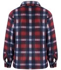 Ciepła polarowa koszula męska w kratę ocieplana futerkiem (Czerwony || Wielokolorowy || Granatowy)