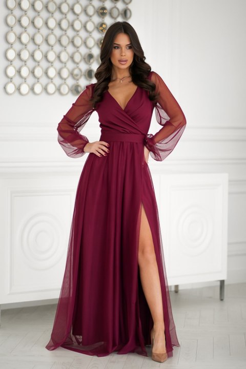 Sukienka Model 302-10 Bordo - Bicotone - 44 Sukienka Model 302-10 Bordo - Bicotone - 44