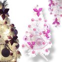 GOTOWA MAŁA CHOINKA BIAŁO RÓŻOWA UBRANA 40cm + ŚWIATEŁKA GOTOWA MAŁA CHOINKA BIAŁO RÓŻOWA UBRANA 40cm + ŚWIATEŁKA