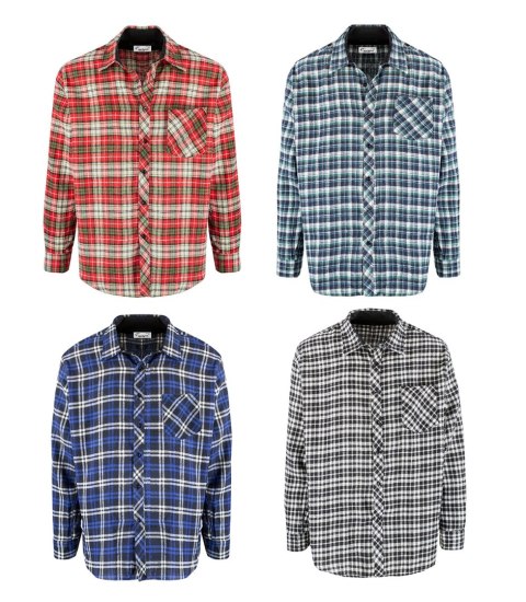 Męska koszula w kratę bawełna REGULAR FIT (Czerwony || Wielokolorowy) Męska koszula w kratę bawełna REGULAR FIT (Czerwony || Wielokolorowy)