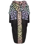 Długi kardigan sweter kolorowa panterka z wełną (Szary) Długi kardigan sweter kolorowa panterka z wełną (Szary)