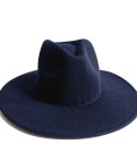 Elegancki damski kapelusz fedora z ozdobną broszką z kolorowymi cyrkoniami (Niebieski) Elegancki damski kapelusz fedora z ozdobną broszką z kolorowymi cyrkoniami (Niebieski)