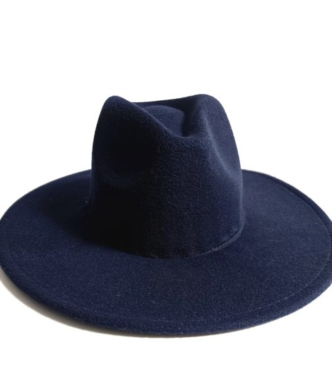 Elegancki damski kapelusz fedora z ozdobną broszką z kolorowymi cyrkoniami (Niebieski) Elegancki damski kapelusz fedora z ozdobną broszką z kolorowymi cyrkoniami (Niebieski)