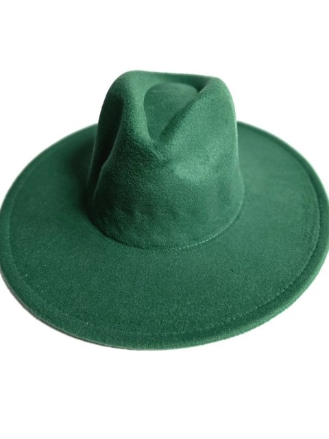 Elegancki damski kapelusz panama z ozdobną broszką "Oko Elegancji" (Zielony) Elegancki damski kapelusz panama z ozdobną broszką "Oko Elegancji" (Zielony)