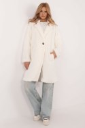 Płaszcz Damski Model DHJ-PL-19991.93P Ecru - Italy Moda - uniwersalny Płaszcz Damski Model DHJ-PL-19991.93P Ecru - Italy Moda - uniwersalny