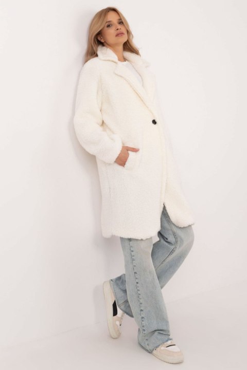 Płaszcz Damski Model DHJ-PL-19991.93P Ecru - Italy Moda - uniwersalny Płaszcz Damski Model DHJ-PL-19991.93P Ecru - Italy Moda - uniwersalny