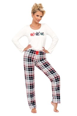 Piżama Damska Model Ho Ho Long Ecru - Donna - 40