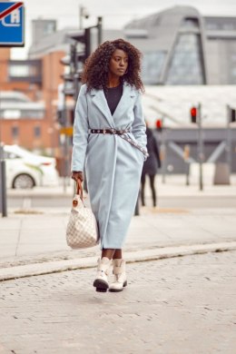 Płaszcz Damski Model 5312 Blue - Fasardi - uniwersalny